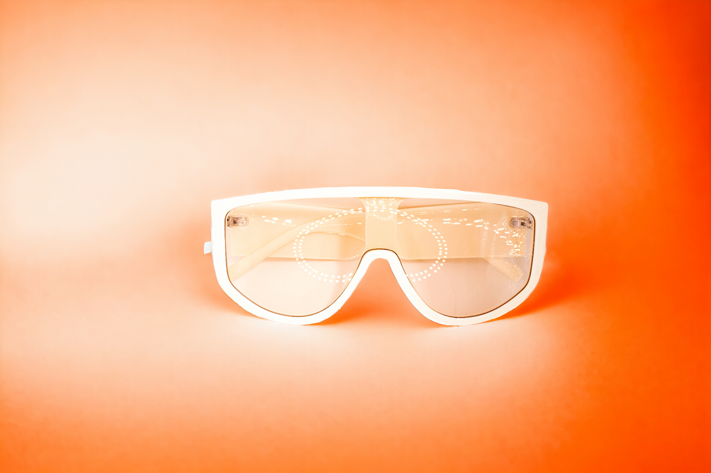 Beige Retro Oversized  Sunglasses