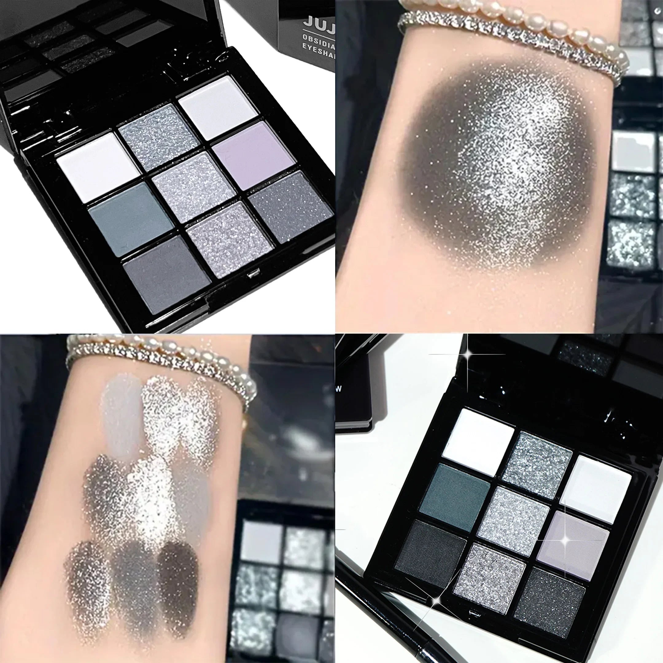 Nine Color Eyeshadow Palette for Smoky Makeup